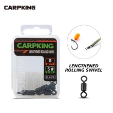 

CARPKING 8PCS Fishing Rolling Swivels For Carp Fishing Long Body High Speed Swivel Snaps High Strength Terminal Fishing Tackle