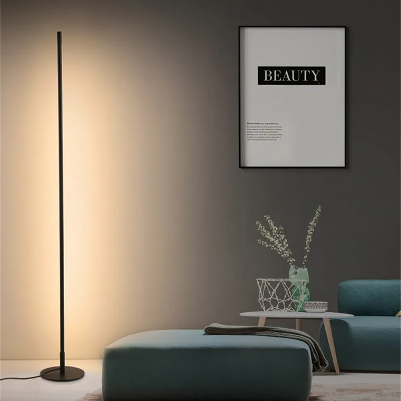 Современный минималистичный Торшер для гостиной, спальни, стоящая лампа, Скандинавская простая настольная светодиодная лампа, промышленные декоративные светильники