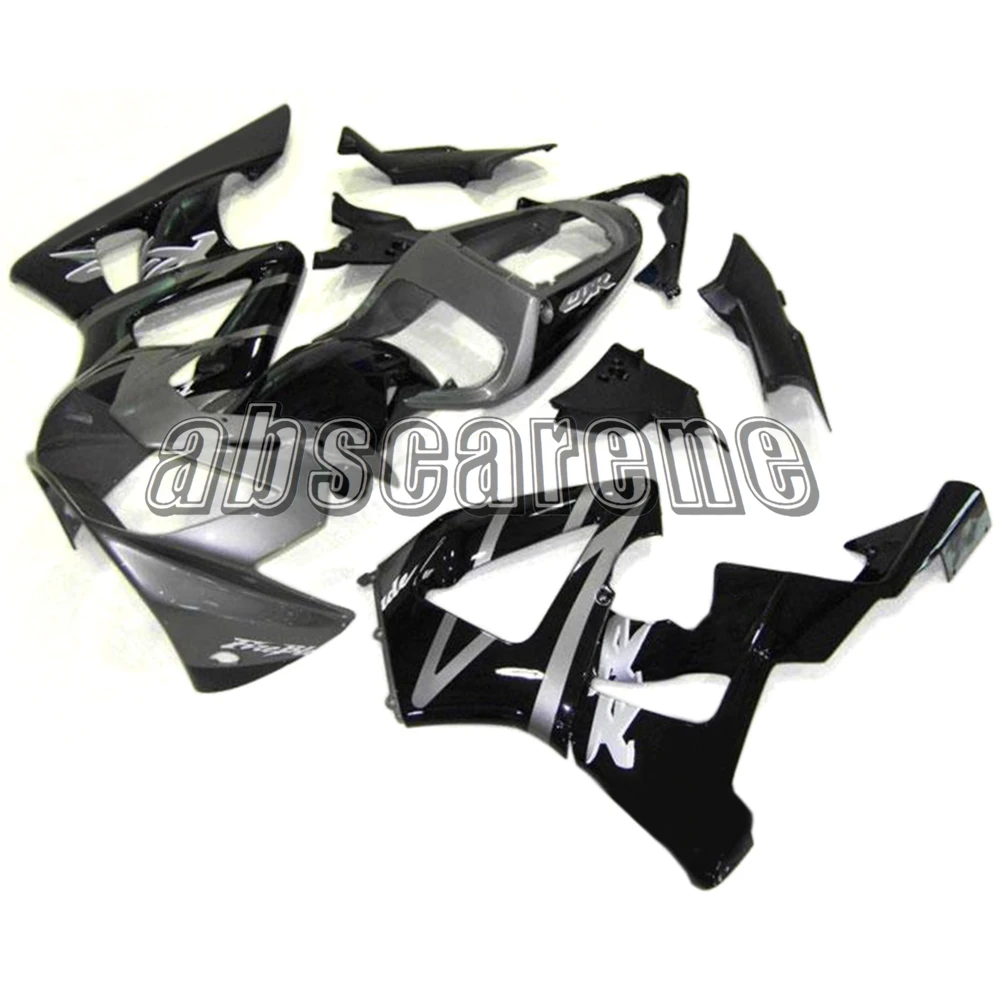 Полные Обтекатели для Honda CBR900RR 929 2000 2001 CBR 900RR 929 00 01 ABS пластик Кузов черные Серебряные полосы Панели Наборы
