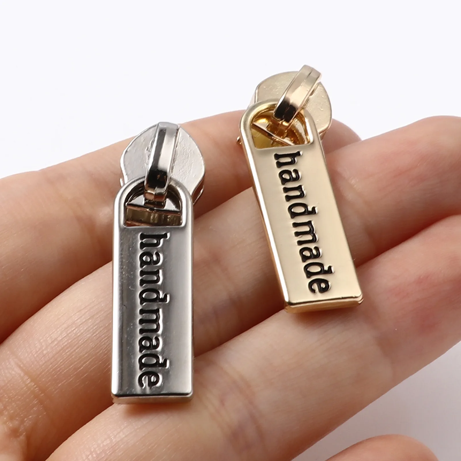 5 PCs 3.7x1cm 나일론 지퍼에 대 한 수 제 지퍼 슬라이더 의류 지퍼 머리 풀러 가방 우편 수리 키트 DIY 바느질 액세서리