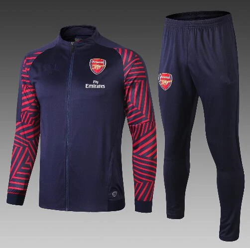 19 спортивный костюм psg bayerned real Madrides Mantel inter AC city arsenal ювентуз Юнайтед тоттенхамс молния куртка Джерси - Цвет: Красный