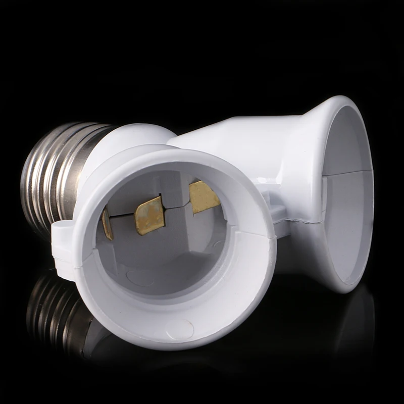 E27 к двойному E27 Цоколь удлинитель адаптер конвертер светодиодный светильник лампа Прямая поставка поддержка