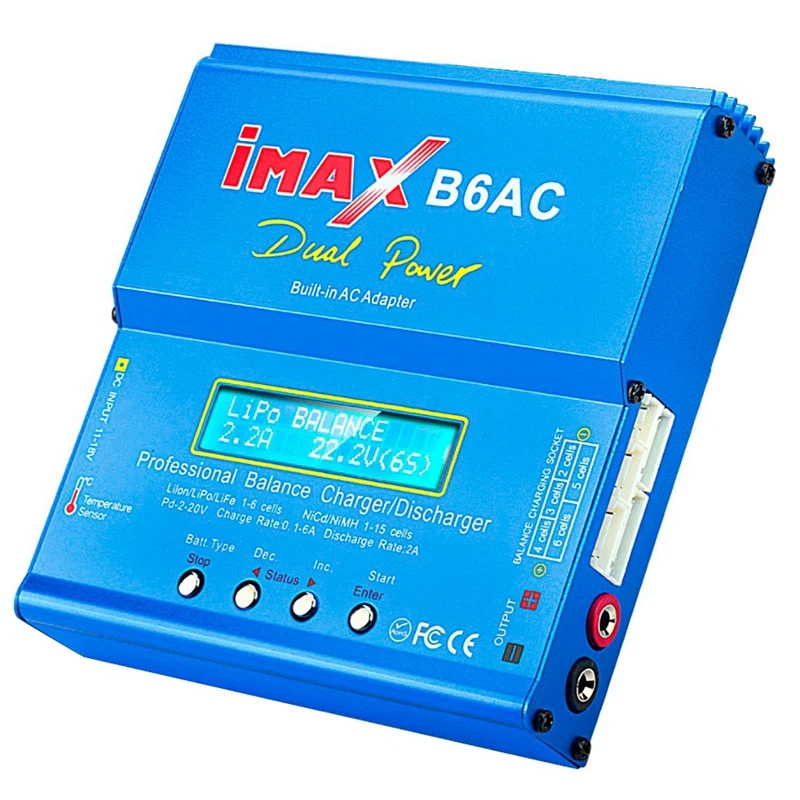 B6 AC IMAX Mini 80 Вт 6A RC зарядное устройство Lipo батарея баланс зарядное устройство для дрона Nimh Nicd Батарея баланс зарядное устройство RC Dis зарядное устройство EU штекер