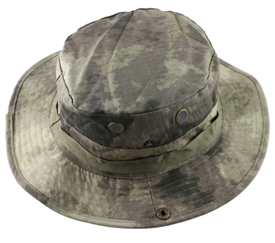 Chapeau seau gris avec ficelle pour homme, bonnet de voyage, camouflage,  mousse | AliExpress