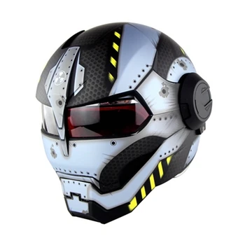 

Full-face flip up capacete motocicleta For Soman SM515 DOT Approved Motorcycle Helmet Iron man Retro cosplay