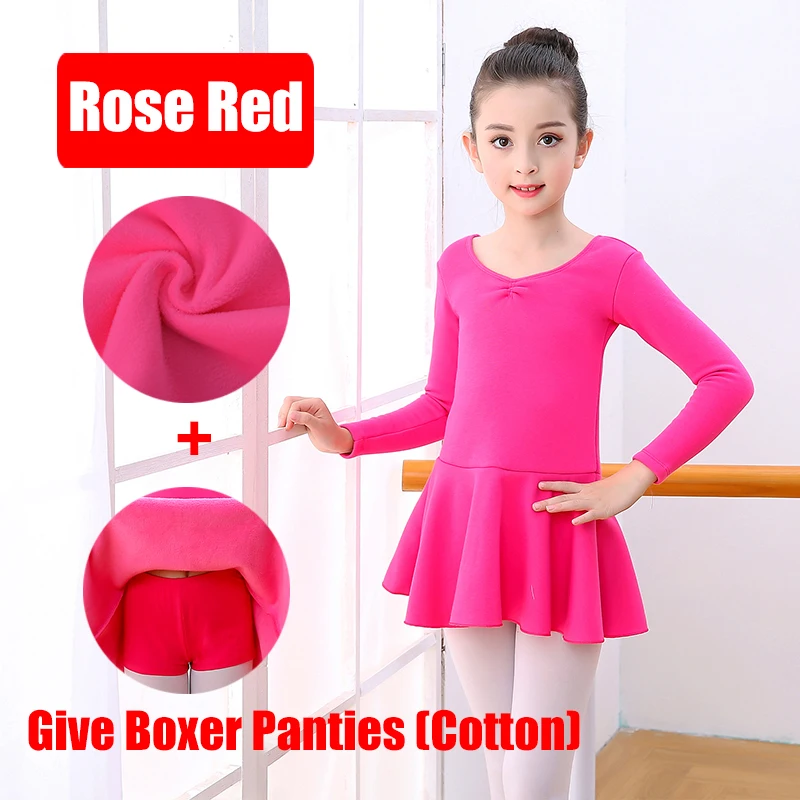 Теплая Флисовая одежда для балета; зимнее плотное балетное платье для девочек; бархатное танцевальное трико; танцевальная одежда для детей