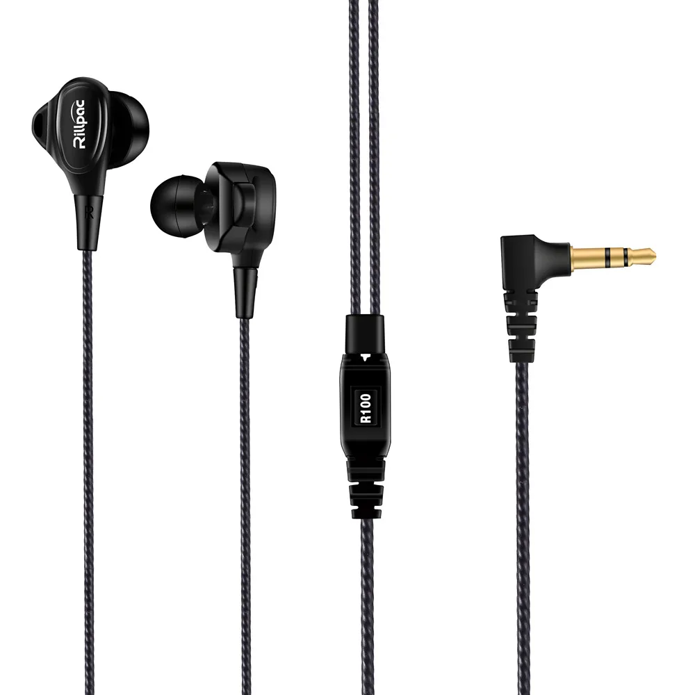

Rillpac R100 8mm Titanium Dynamic Driver Noise Isolating HiFi In-Ear earphones Reference Series Earbuds