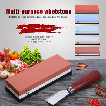 

Professional Knife Whetstone Sharpening Grinding Water Stone Kitchen Tool 2-IN-1 240 600 1000 3000 Grit Wetstone Sharpener