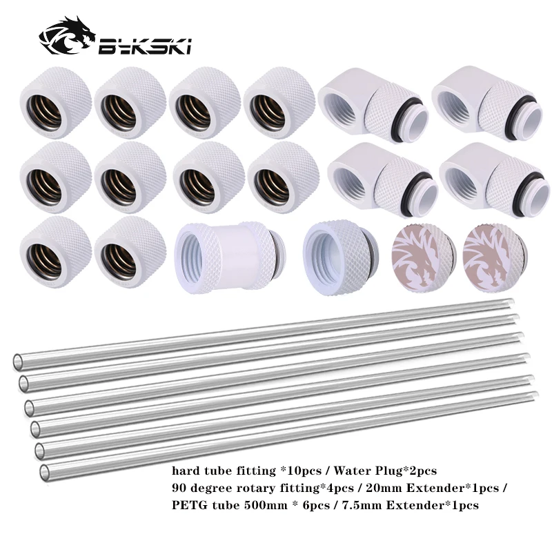 Acessórios do Computador Encaixes de Tubo Kits de Tubo de Refrigeração de Água Kit de Refrigeração de Água Duro de 90 Faça Você Mesmo - 4 Thread Bykski Graus g1 1 - Imagem 3