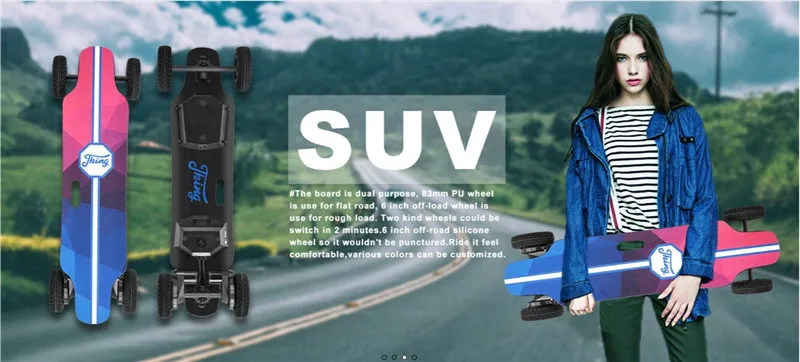 4 Wheels Electric Skateboard Scooter Offroad Dual Motor Electric Scooters Eectric Longboard Skateboard For Adults Dual Use     (6)