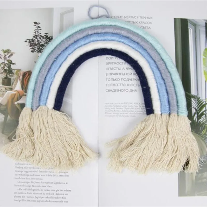 INS скандинавский Радужный гобелен ручной работы настенный подвесной орнамент в