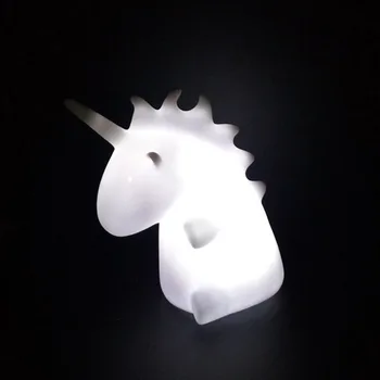 

Dropshipping Mini Unicorn Night Light LED Mood Night Lamp White/Colorful Cartoon Toy Intelligence Development Lighting