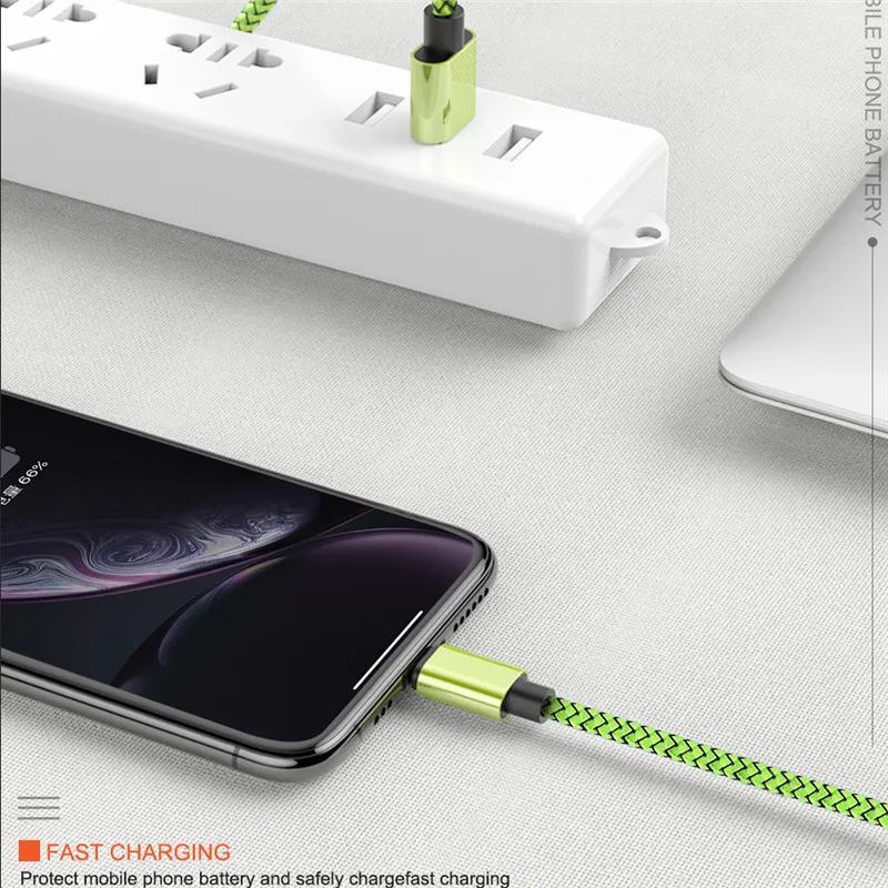 USB кабель для зарядного устройства для iPhone 3.0A, быстрая зарядка, usb кабели, шнур для iPhone 11 Pro Max X 8 7 6 6S Plus 5 5S, iPad, длинный короткий