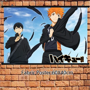 

Anime Poster Haikyuu!! Hinata Shoyo kageyama tobio Wall Scroll Painting Art Prints Home Room Decoration 60*40