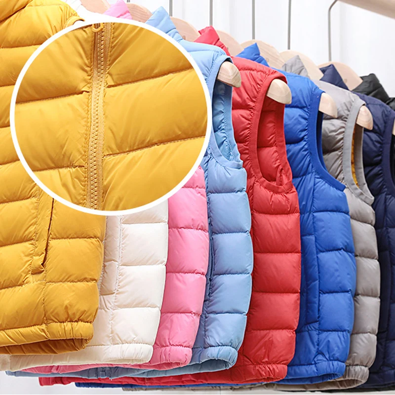 Kids Vest Coat Autumn Duck Down Sleeveless Waistcoats Boys Girls
