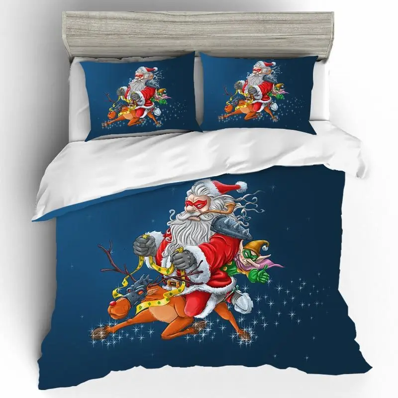 Рождественский Комплект постельного белья King size s пододеяльник простыни и комплект наволочек домашний текстиль Кошмар перед Рождеством Комплект постельного белья