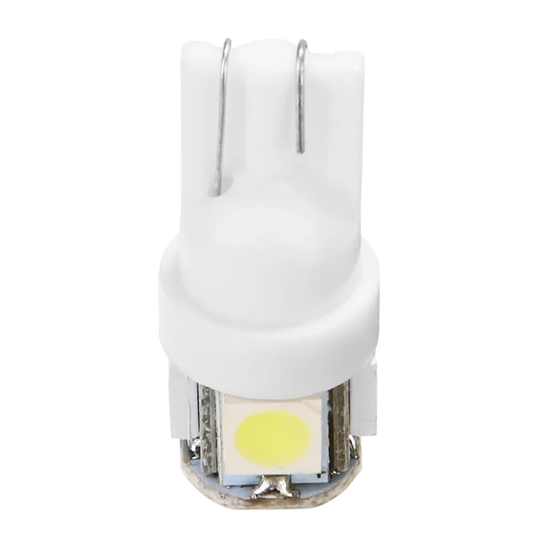For Car Lighting 10pcs 24V 5SMD LED Backup Bulb T10 5050 194 147 W5W Width Reading License Plate Signal Light Super White Mayitr