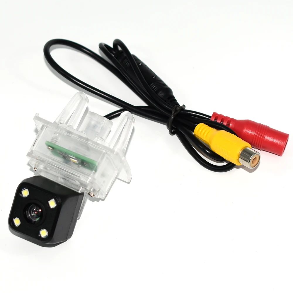 ZJCGO HD CCD камера заднего вида для Mercedes Benz C Class MB W204 W205 C180 C200 C280 C300 C350 C63 - Название цвета: 4-LED