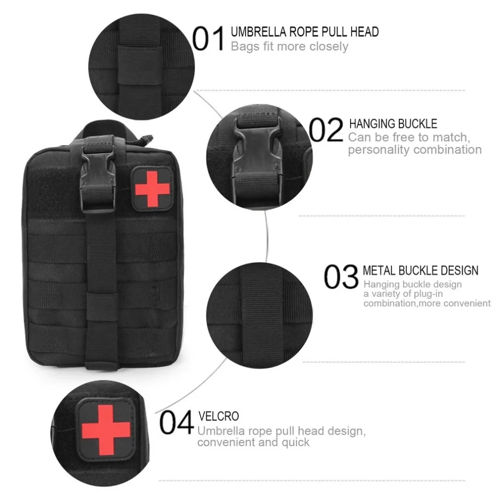Survival First-aid Kit Container Travel Oxford Cloth Waterproof Tactical Waist Pack Outdoor Climbing Camping Equipment safe Bag