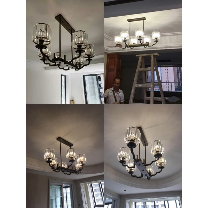 Винтажная хрустальная люстра потолочная на кухню промышленные люстры лофт