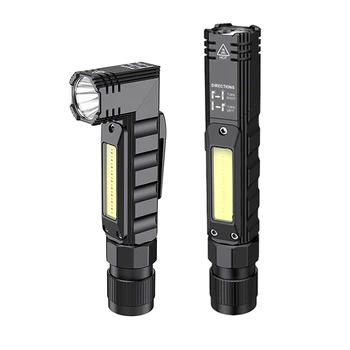

Led Flashlight G19 Lanterna LED+Headlight Handfree 90 Degree Twist Rotation Torch Light Car Lantern Magnet Lantern Flash Light