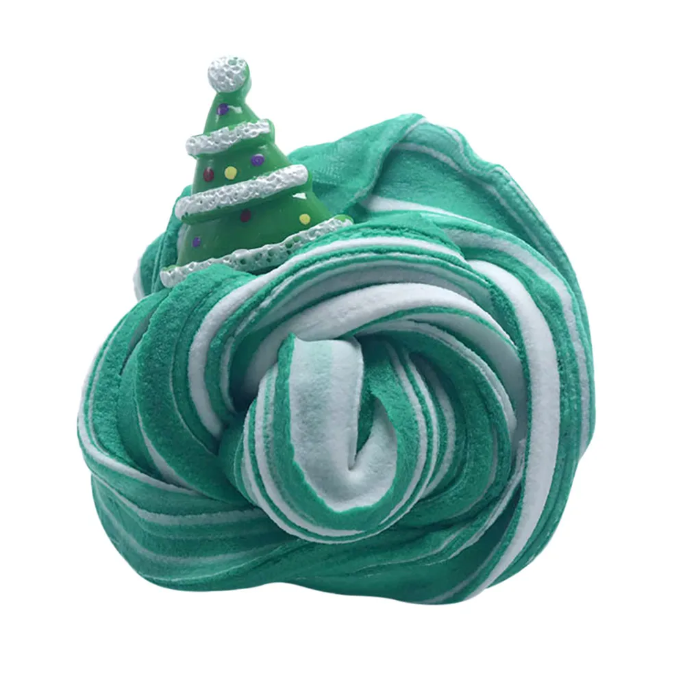 60 мл грязевая глина Xmas Fluffy Floam Slime Mud мягкая ароматическая игрушка для снятия стресса для детей рождественские подарки для взрослых G1023