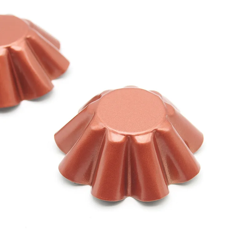 Non-Stick 3pcsset Reusable Tart Mold Chrysanthemum Cup Fruit Tarts Mold  Pie Pan Muffin Cake Mold Pan Quiche Pan Tart Tin 04