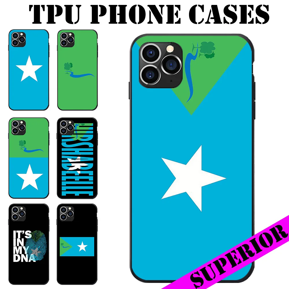 For Samsung A20 50 70 M20 30 S7 S8 S9 S10 LITE Edge PLUS NOTE Somali Somalia Hirshabelle Region Flag Soft TPU Phone Cases | Мобильные