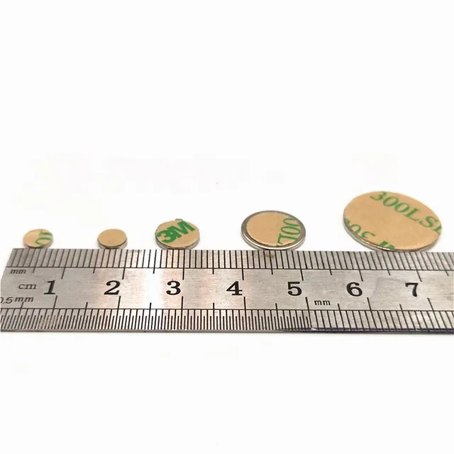 10/100 Disc magnet 5x1 5x 1,5 5x2 5x3 5x4mm Gürtel mit 3M selbst