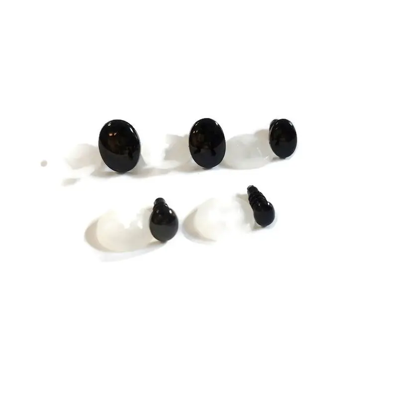 Oval Black Eyes For Teddy Bear Toy Safety Animal Eyes Amigurumi Doll Making Supply 6*4mm/8*6mm/7*10mm/9*12mm/10*13mm 20pcs/lot glass doll eyes doll eyes doll eyewear accessories doll accessories plush doll accessories