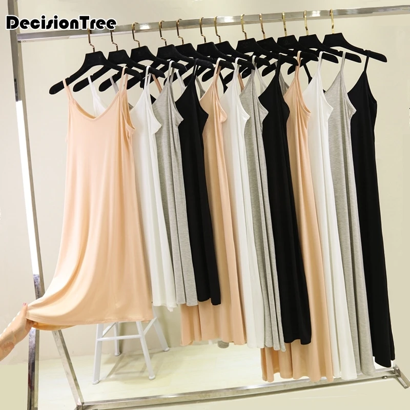 womens slip dress full petticoat woman dress slip basic skirt underdress vestidos loose full slips petticoat underskirt