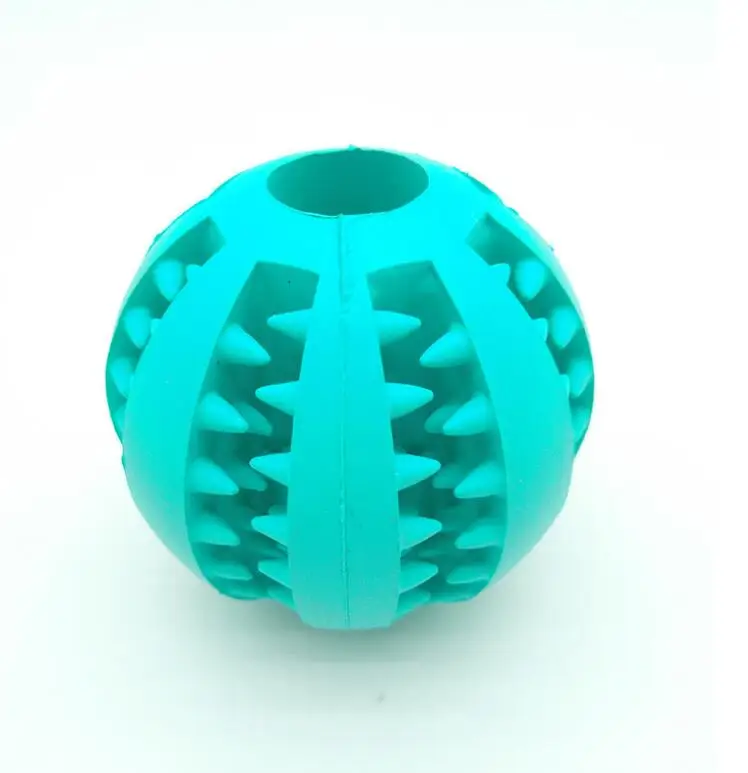 Сопротивление резинового шара мяч кусание зубами арбуза игрушки для собак - Цвет: Sky blue