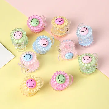 

Children Princess Up-do Small Grip Japanese Korean Mini Smiley Sunflower Hairpin Headdress Grip xuan ya Celebrity Style Hairpin