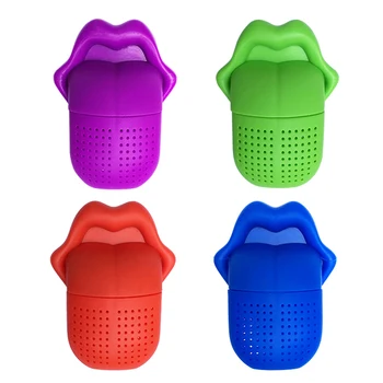 

1pcs Lovely Simple Big Tongue Shaped Tea Utensils Fun Silicone Tea Maker Tea Bag Silicone Tea Leak Home Kitchen Tea Maker