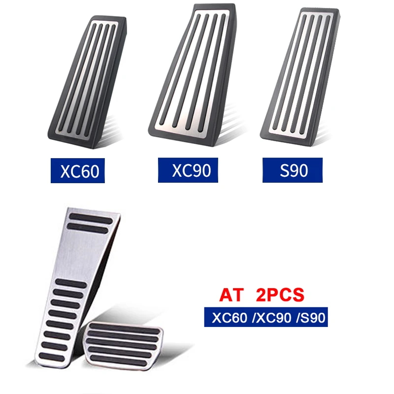 Car Accelerator Brake Pedal Footrest Pedal Plate Cover Non-Drilling Interior Refit For Volvo XC60 XC90 S90-Accessories