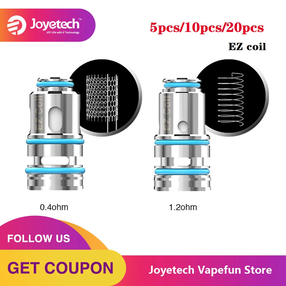 5 шт. 20 оригинальная катушка Joyetech EZ 0.4 Ом/1 2 Ом электронная сигарета Vape для Exceed Grip Pro
