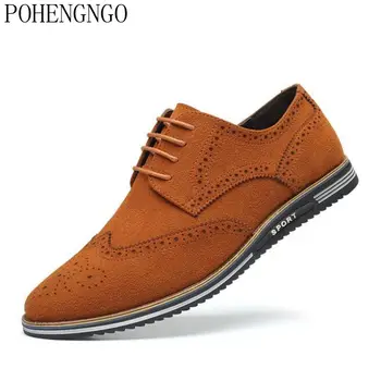 

Plus Size 38- 48 Men Dress Shoes 2020 Autumn Brogue Men Leather Shoes Vintage Carved Formal Flats Men Wedding Shoes Zapatillas