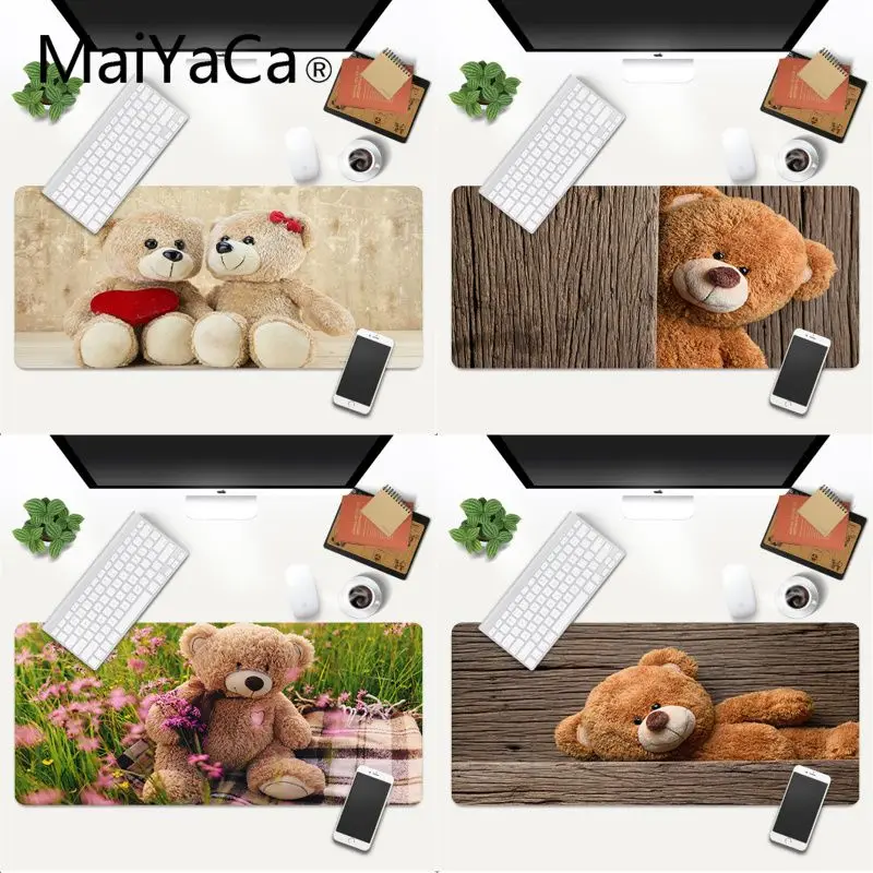 

MaiYaCa Kawaii Teddy bear Unique Desktop Pad Game Mousepad Gaming Mouse Mat xl xxl 700x300mm as Christmas gift