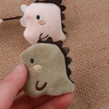 Broche en peluche de dessin animé 3D, 2 pièces, accessoires de bricolage pour décoration de poupée, jouet en peluche