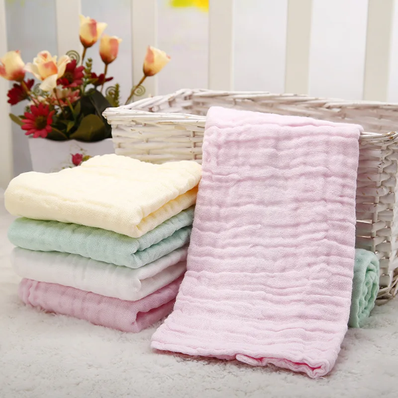  Pu mi Washing Gauze Six-layer Kerchief Towel Handkerchief with Hook/Children Gauze Bibs