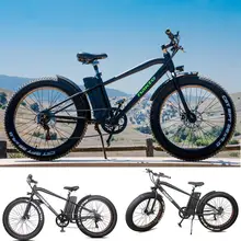 26 дюймов с высоким содержанием углерода стальная рама для велосипеда Электрический 25 км велосипед 2" x 4" с толстыми покрышками 250Lbs, соответствует размерам США 6-speed-шестерни штепсельной вилки