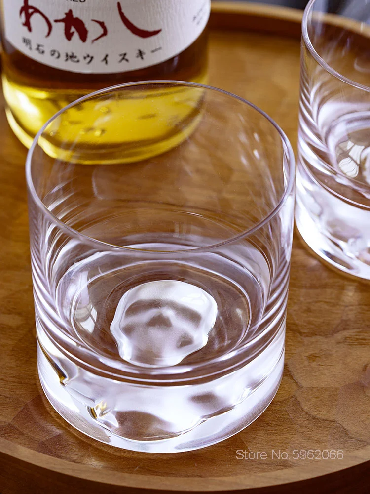 Cool Skull Face Crystal Old Fashioned Whisky Glass Devil Bottom Raised Rock Glass Chivas Whiskey Tumbler XO Brandy Snifter Cup