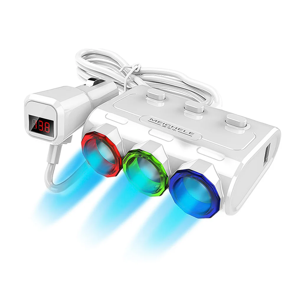 Адаптер для автомобильного прикуривателя розетка удлинитель порта зарядное устройство Авто прикуриватель разветвитель гнездо Аксессуары для зажигалок