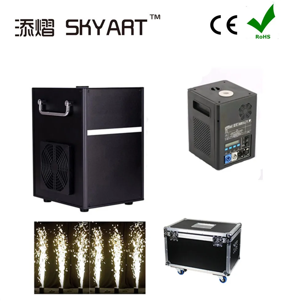 

w stage effect DMX512 400w wedding party cold sparkler machine cold fountain spark machine WITH fly flight case pack