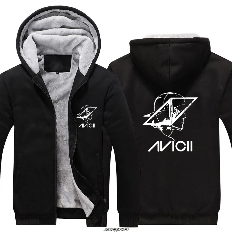 Новые музыкальные DJ AVICII; сезон осень-зима с принтом хлопковые толстовки с капюшоном, модный утепленный комплект AVICII Длинные рукава с капюшоном, пуловер, Свитшот