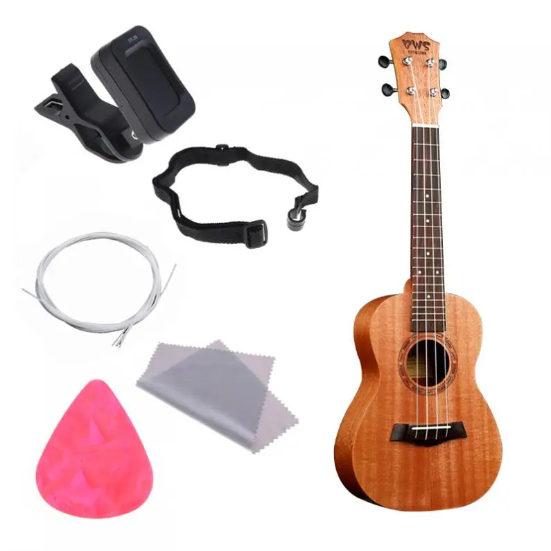 23 Inch Concert Full Kits Ukulele Wood Hawaiian Four String Guitar Mahogany Wood Ukulele Christmas Gifts