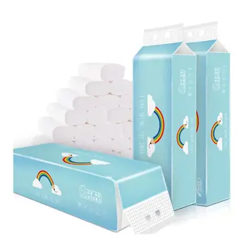 

12 Rolls 4-Ply Toilet Paper Soft Toilet Paper Highly Absorbent Home Kitchen