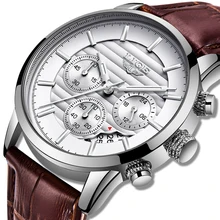 LIGE новые часы мужские модные спортивные кварцевые часы мужские s часы брендовые роскошные кожаные бизнес водонепроницаемые часы Relogio Masculino