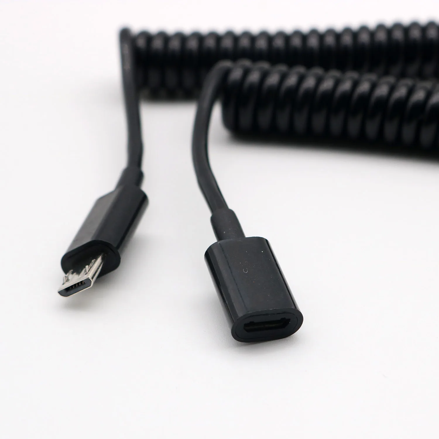 Micro USB 5 Pin папа-мама удлинитель спиральный пружинный Кабель-адаптер для синхронизации данных и зарядки шнур 3 м