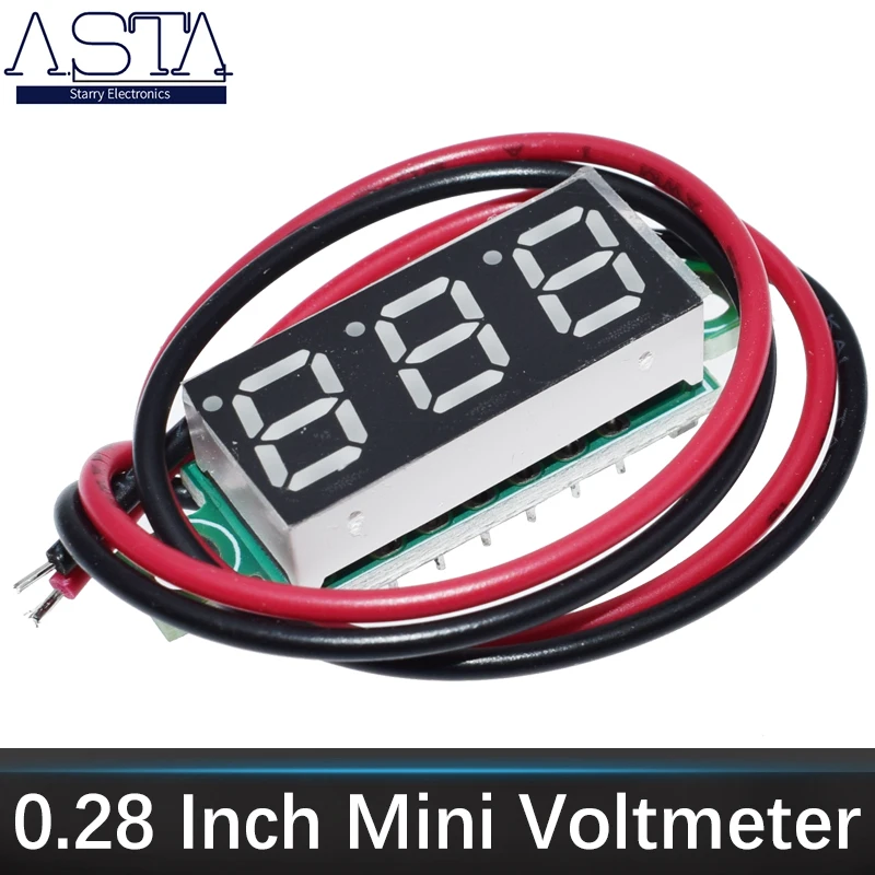 0 28 дюймов 2 5 V-40V Мини цифровой вольтметр Напряжение метр тестер